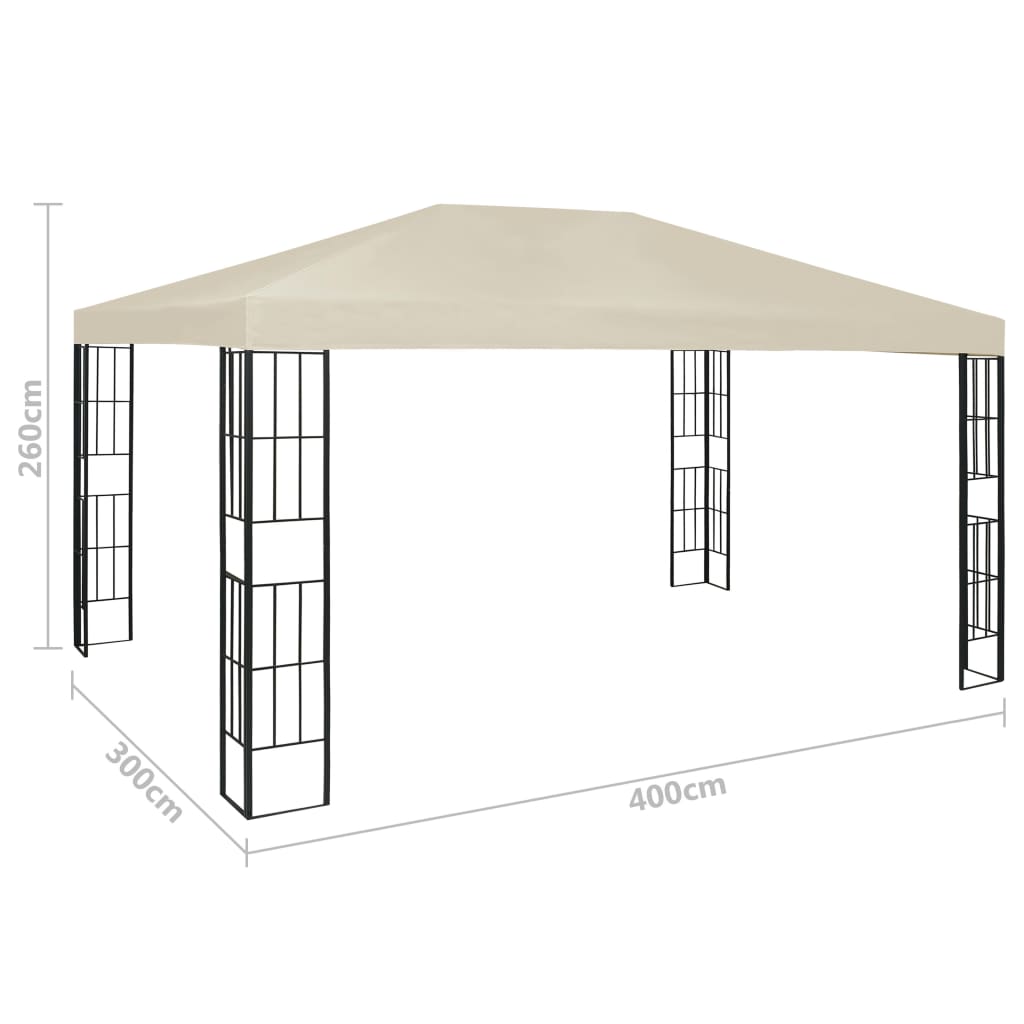 Gazebo 3x4 m Crema
