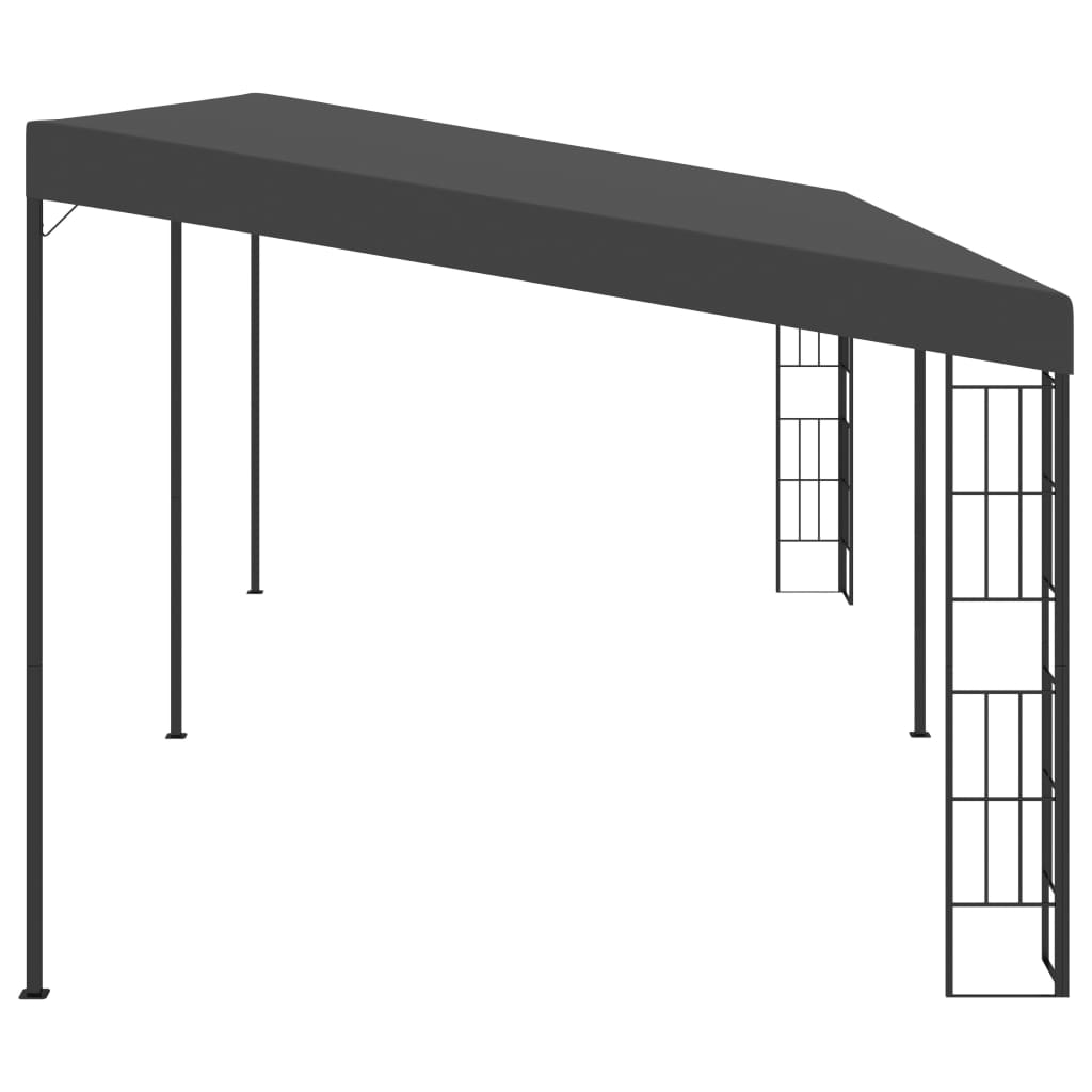 Gazebo a Parete 3x6 m Antracite in Tessuto