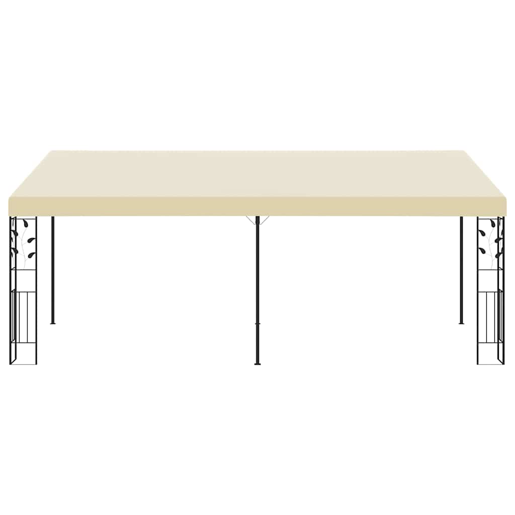 Gazebo a Parete 6x3x2,5 m Crema