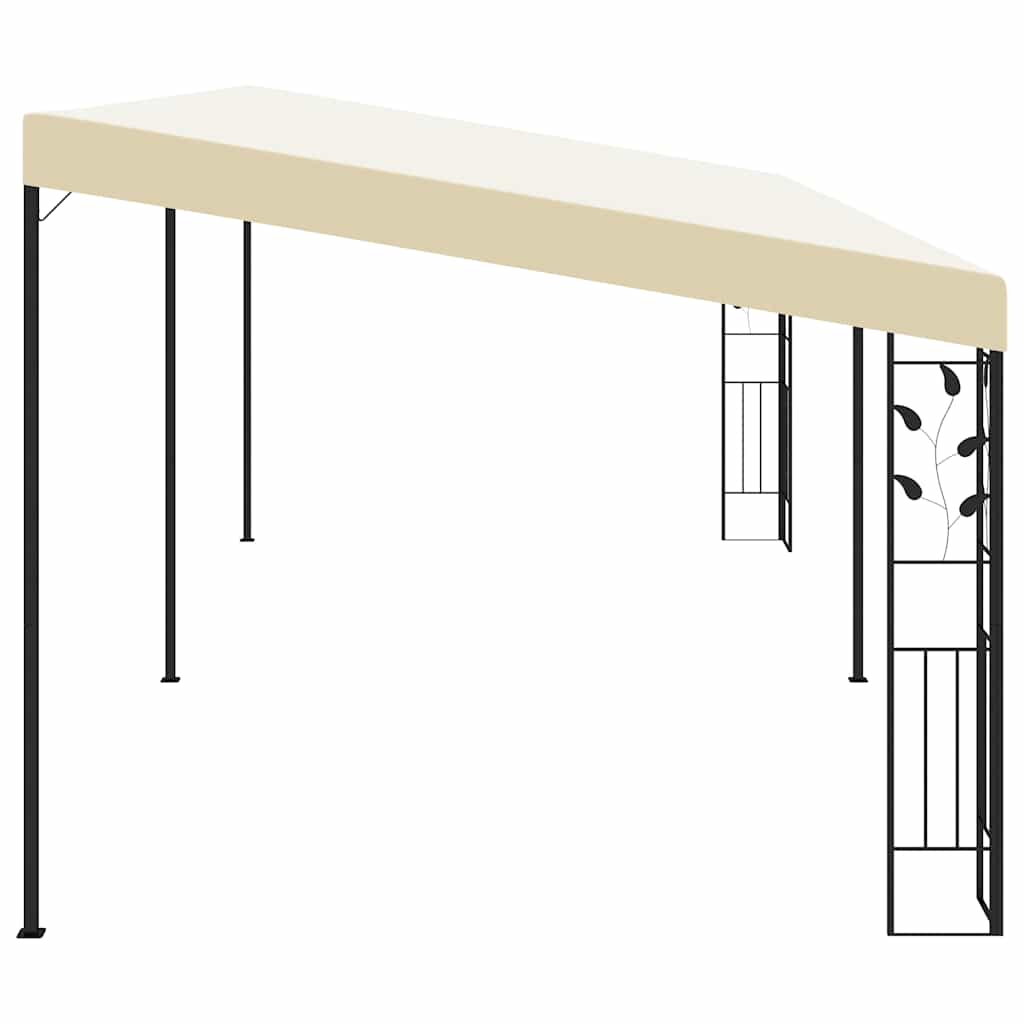 Gazebo a Parete 6x3x2,5 m Crema