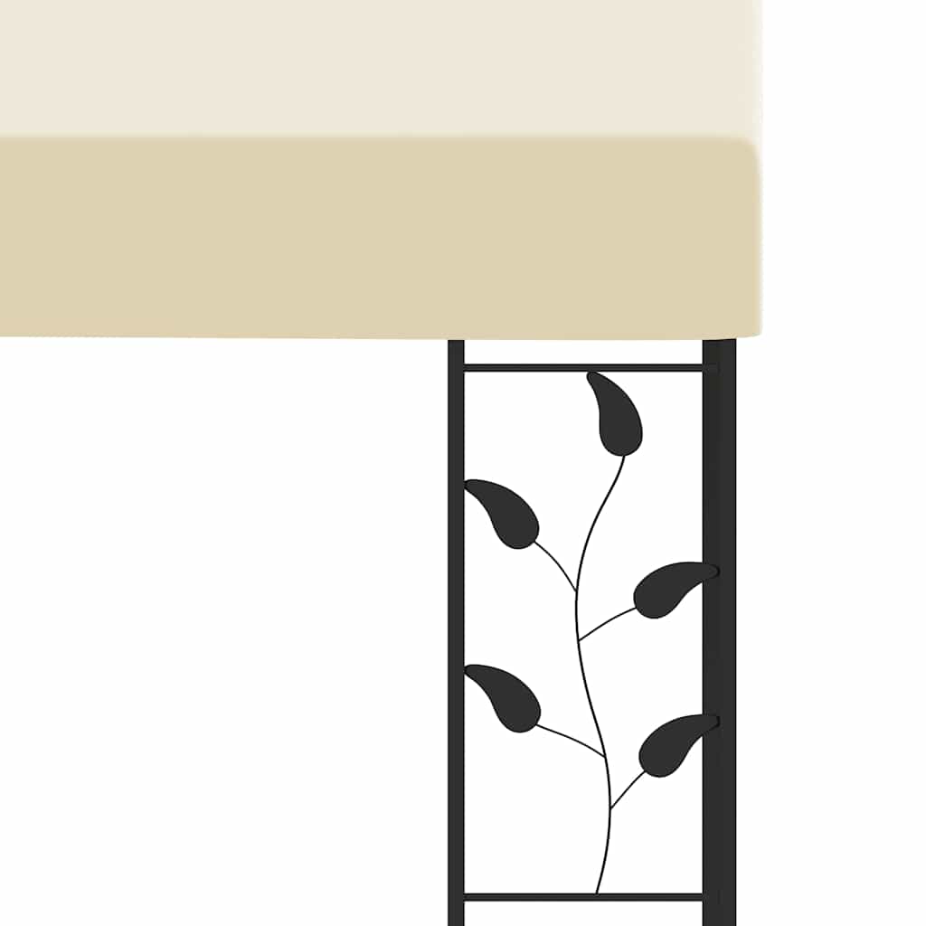 Gazebo a Parete 6x3x2,5 m Crema