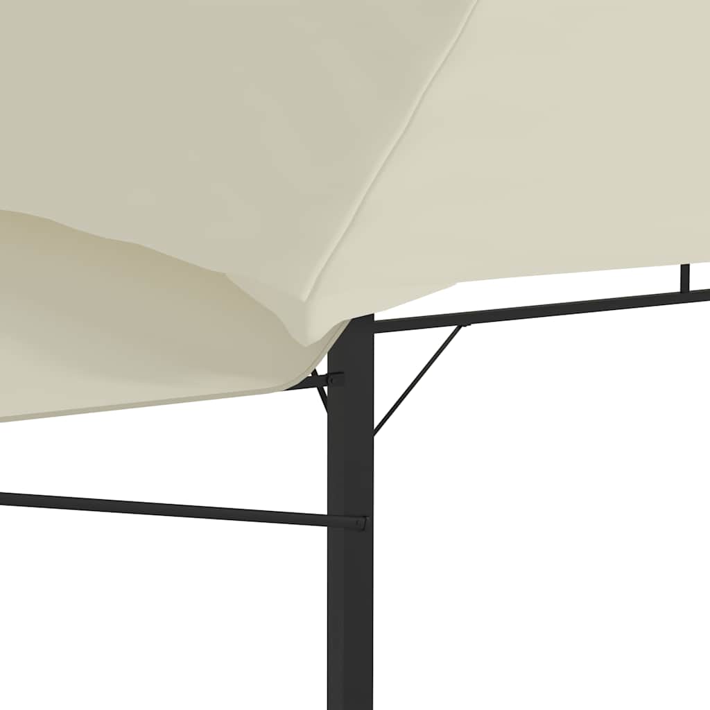 Gazebo con Tetto Doppio Estendibile 3x3x2,75 m Crema 180 g/m²