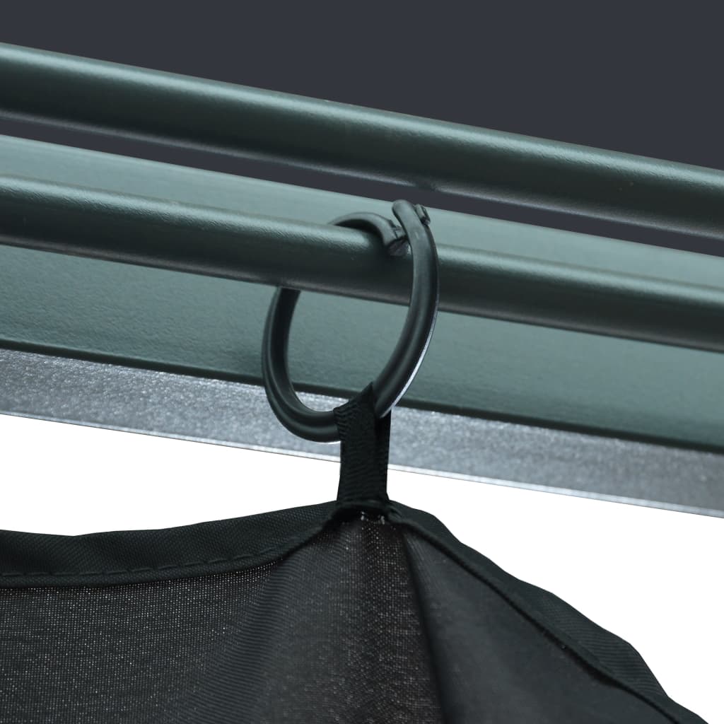 Gazebo con Tenda 300 x 300 cm Antracite Alluminio