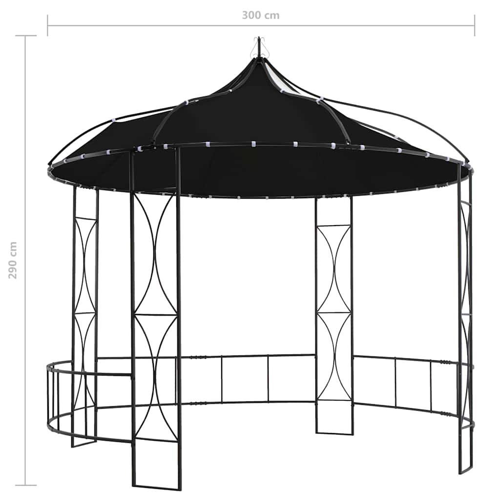 Gazebo 300x290 cm Antracite Rotondo
