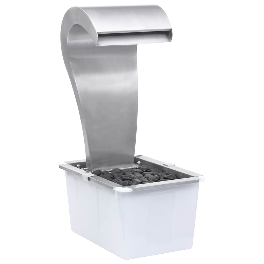 Cascata da Giardino Argento 34x49x82 cm in Acciaio Inox