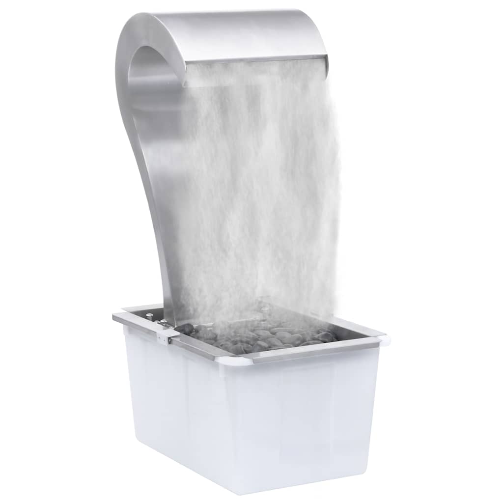 Cascata da Giardino Argento 34x49x82 cm in Acciaio Inox