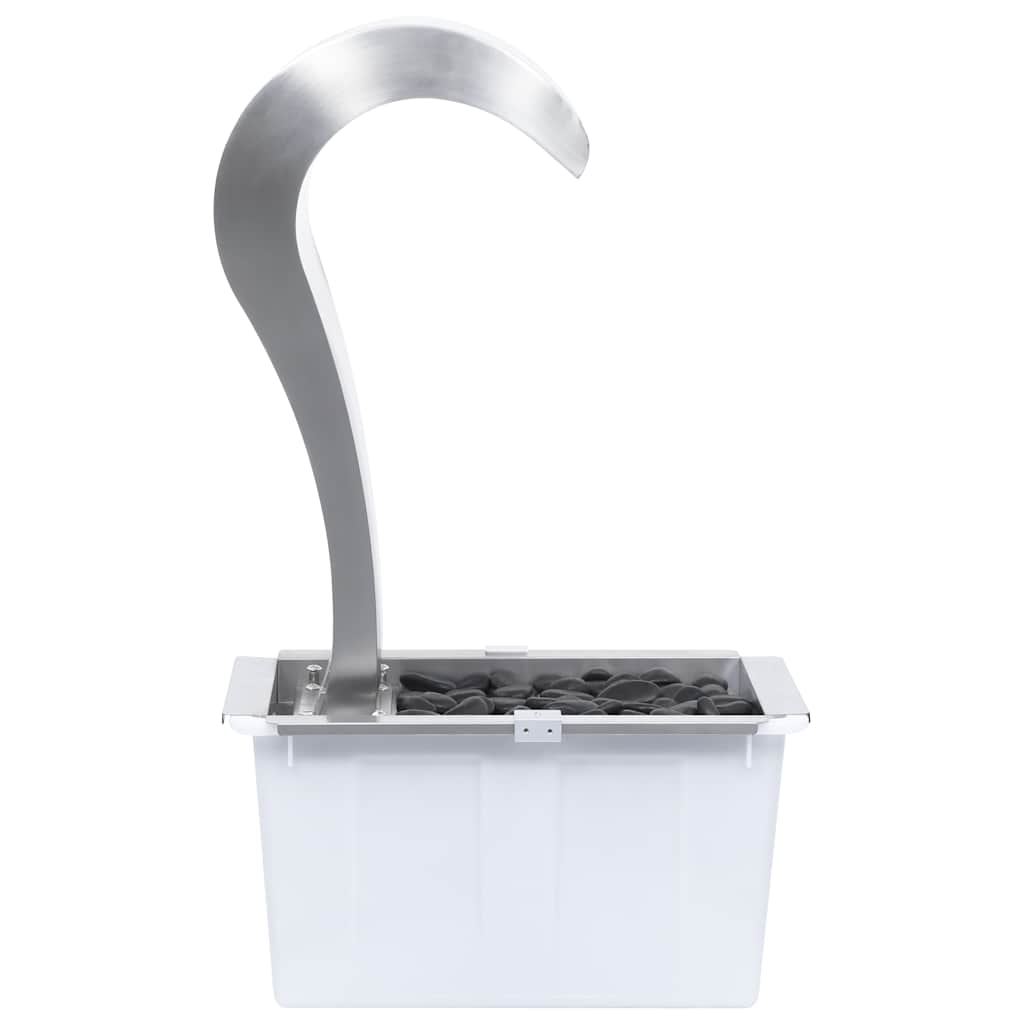 Cascata da Giardino Argento 34x49x82 cm in Acciaio Inox