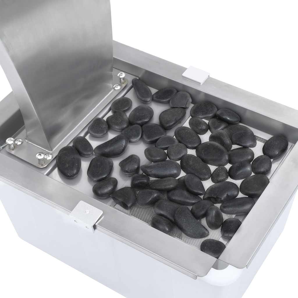 Cascata da Giardino Argento 34x49x82 cm in Acciaio Inox