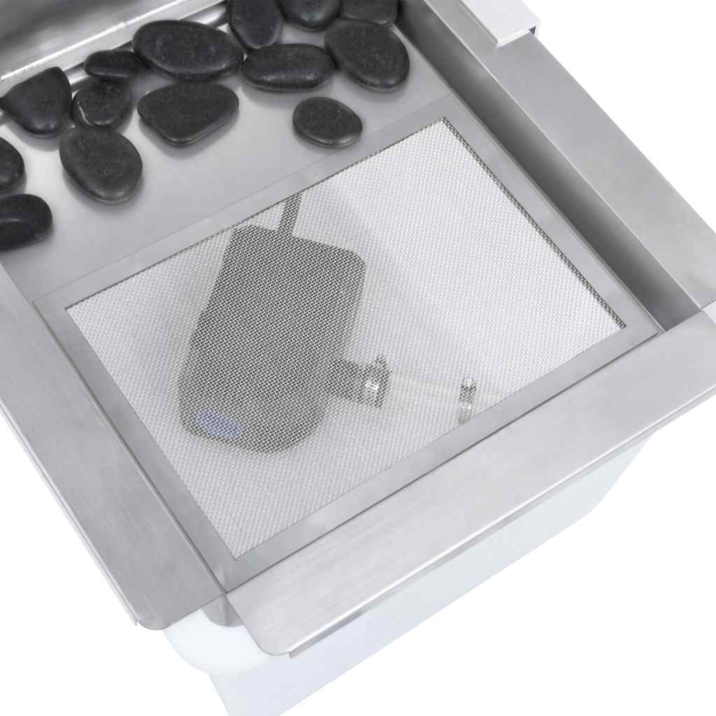 Cascata da Giardino Argento 34x49x82 cm in Acciaio Inox
