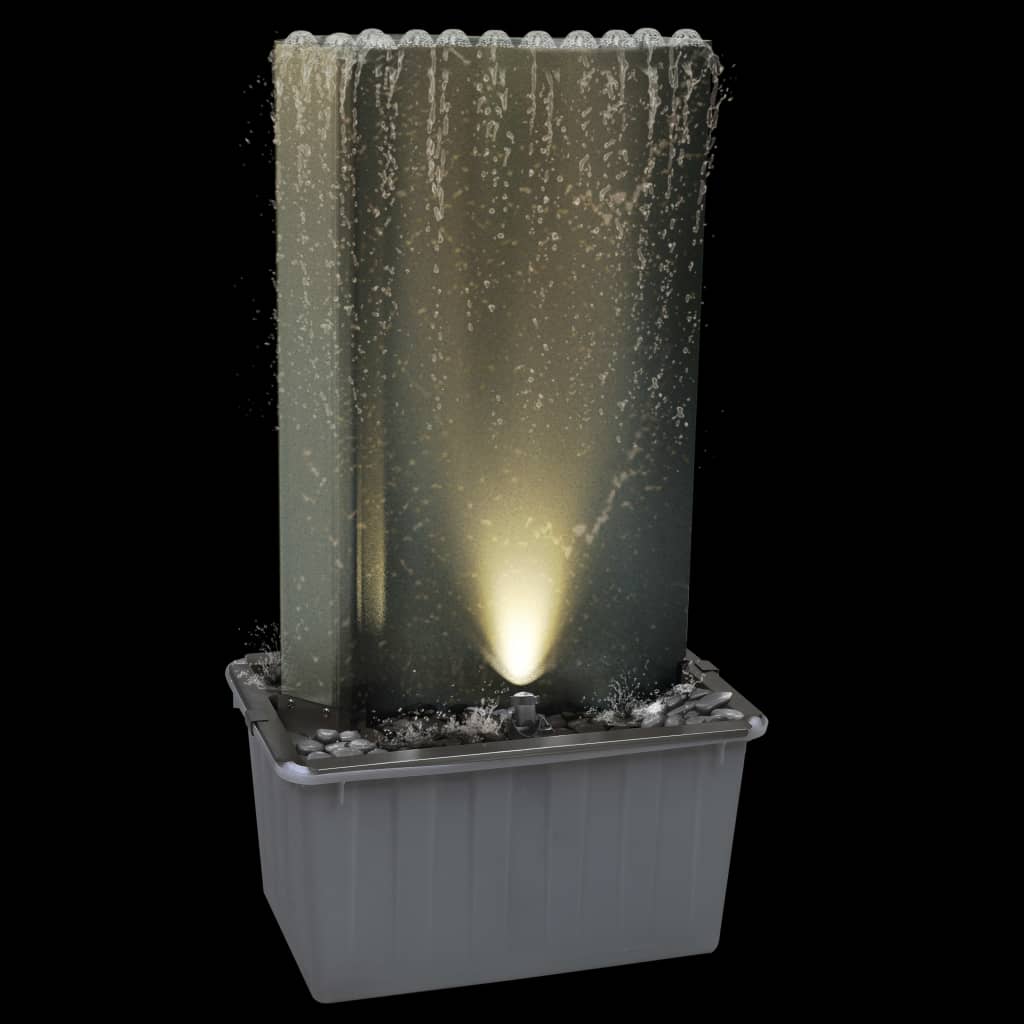 Fontana da Giardino Argento 60,2x37x122,1 cm in Acciaio Inox