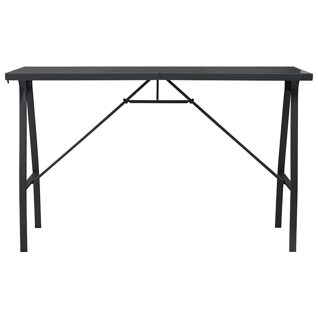 Tavolo da Bar da Giardino 180x60x110 cm in Vetro Temperato