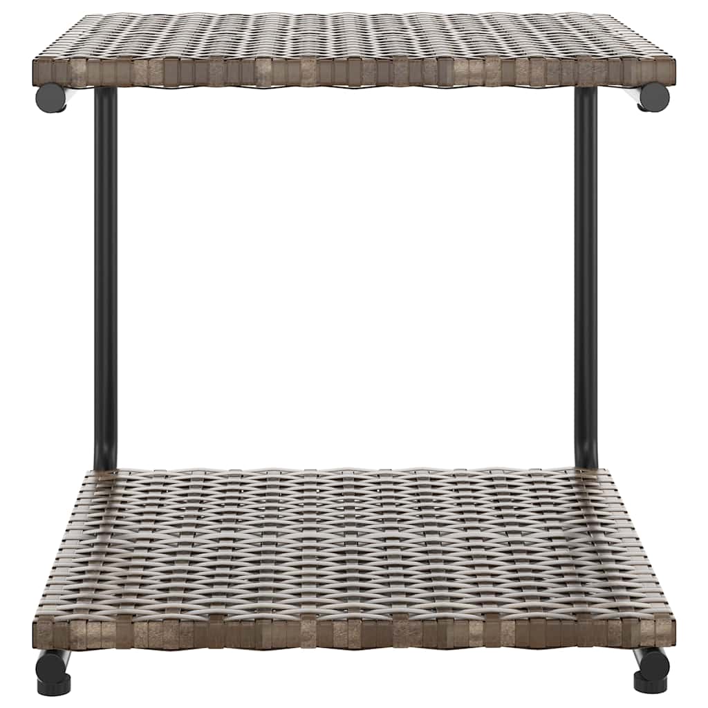 Lettino Prendisole per 2 Persone con Cuscini Polyrattan Marrone