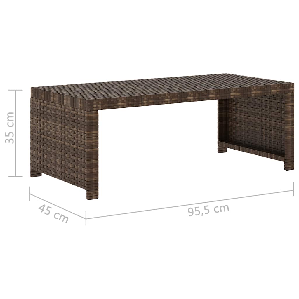 Set Divani da Giardino 5 pz con Cuscini in Polyrattan Marrone