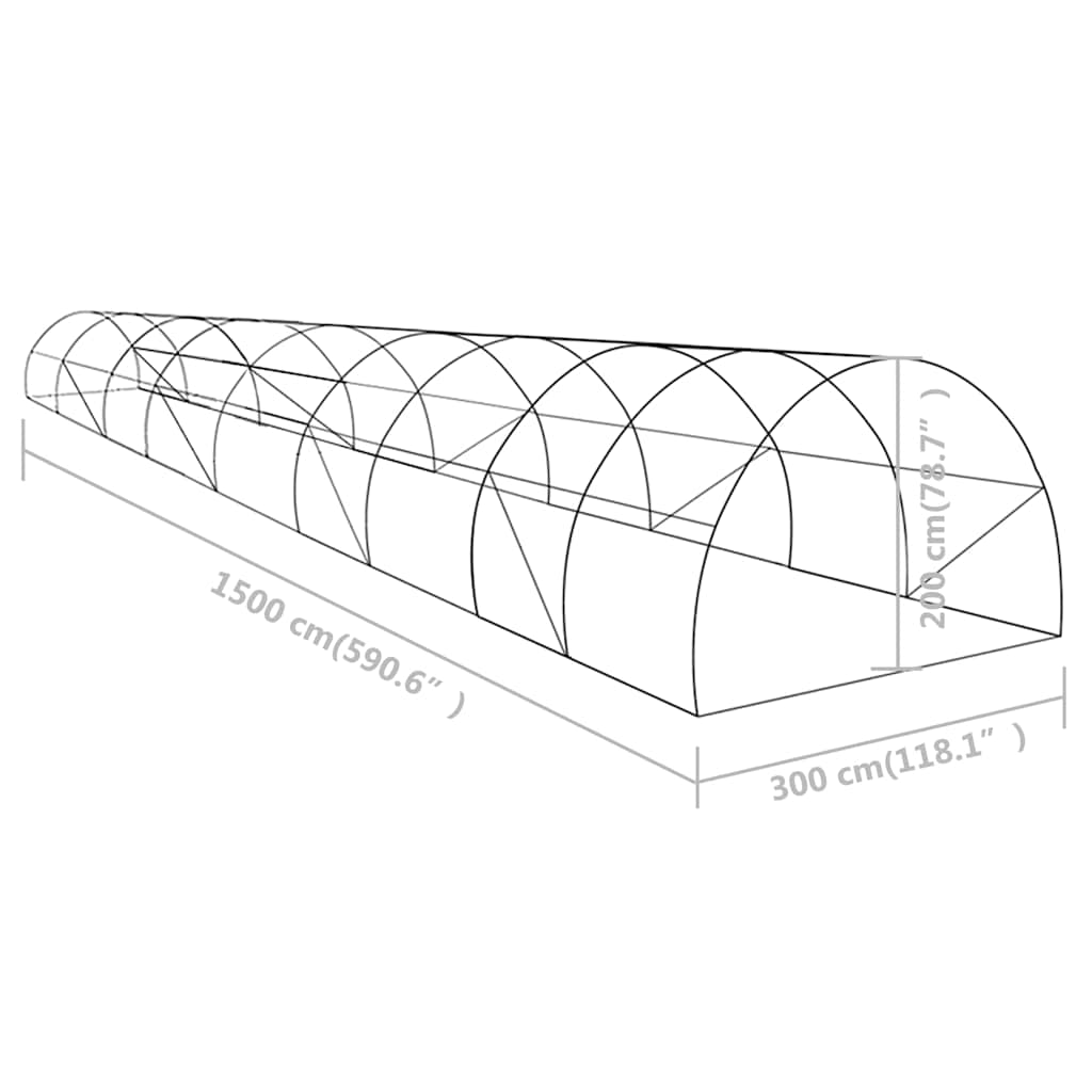 Serra 45 m² 15x3x2 m