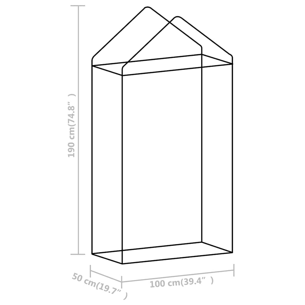 Serra con Struttura in Acciaio 0,5 m² 1x0,5x1,9 m