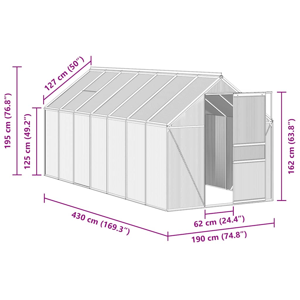 Serra Antracite in Alluminio 8,17 m²