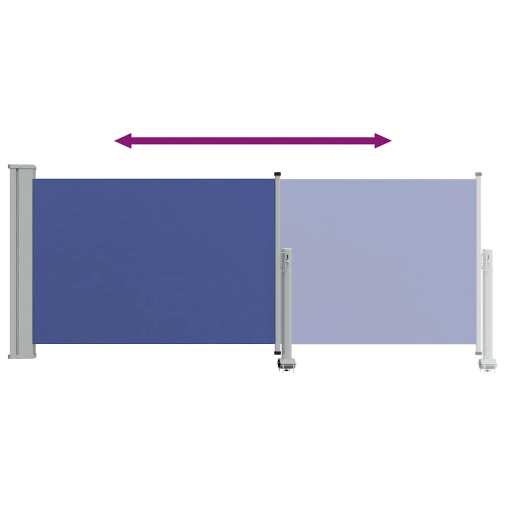 Tenda Laterale Retrattile per Patio 100x300 cm Blu