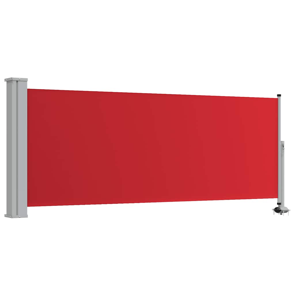 Tenda Laterale Retrattile per Patio 100x300 cm Rossa