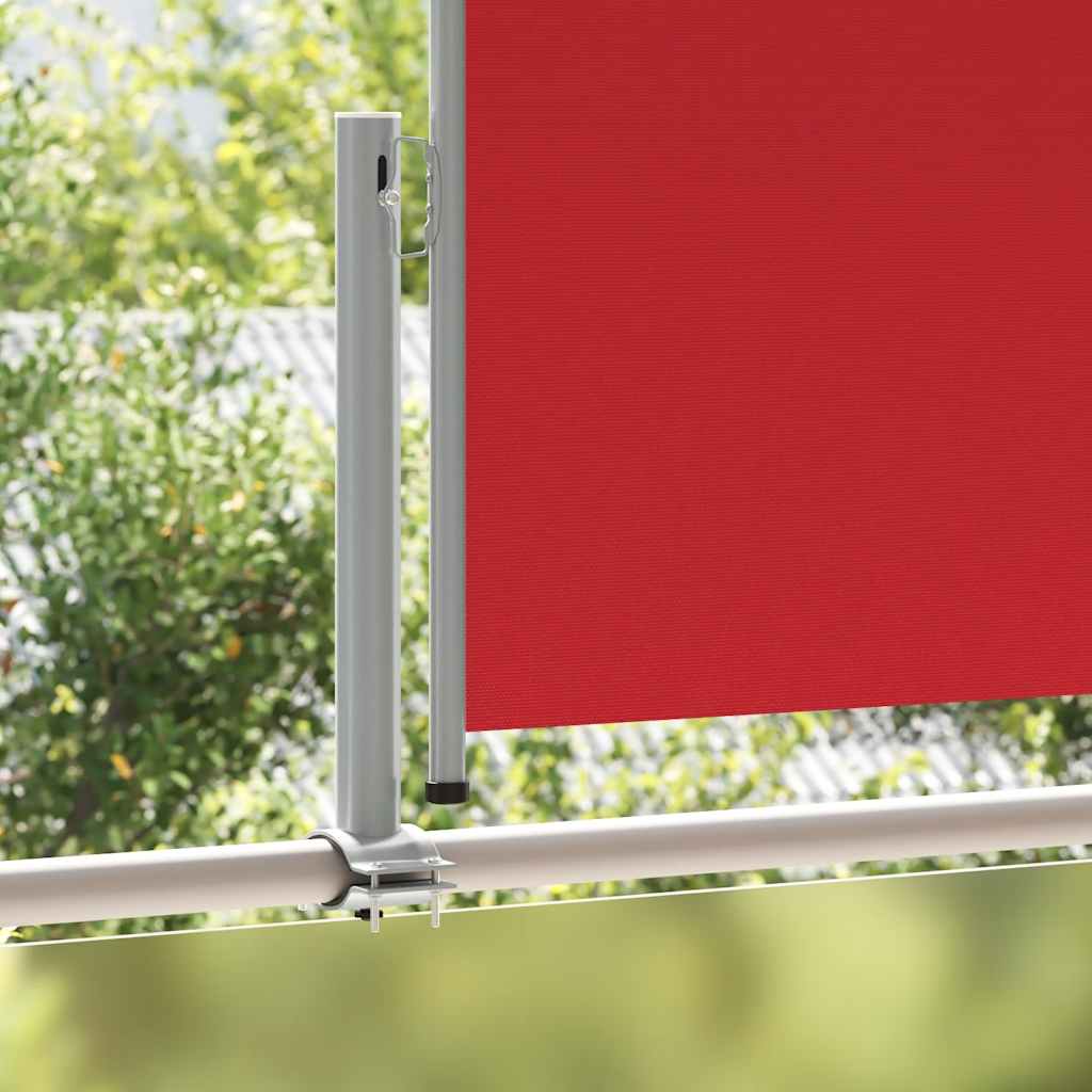 Tenda Laterale Retrattile per Patio 100x300 cm Rossa