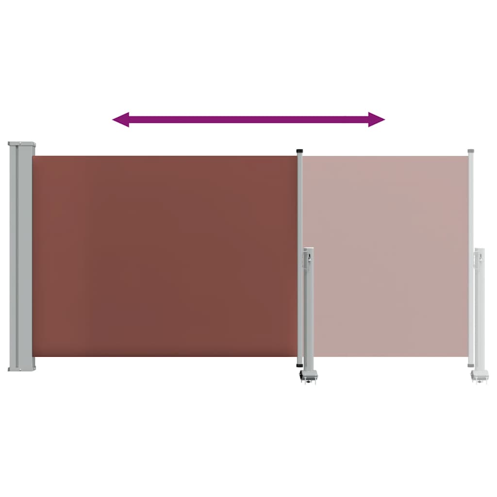 Tenda Laterale Retrattile per Patio 120x300 cm Marrone