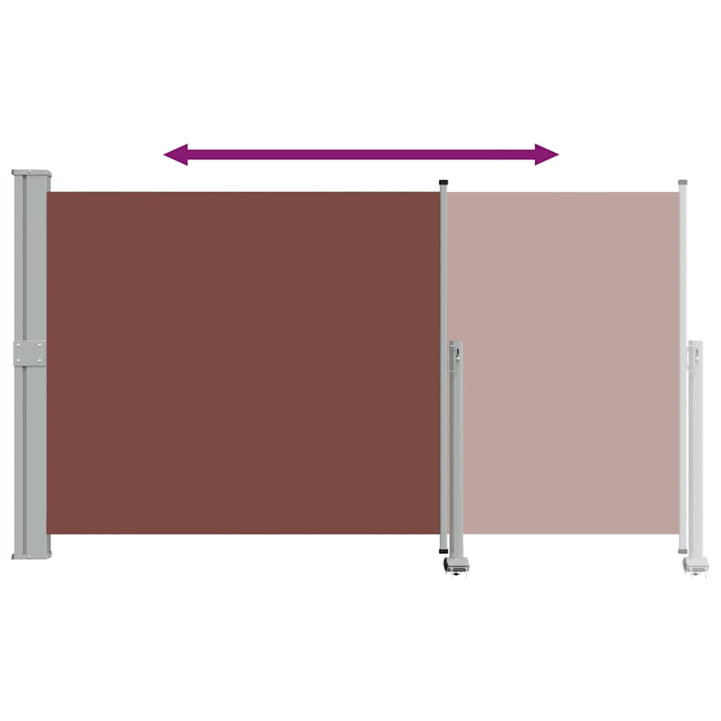 Tenda da Sole Laterale Retrattile per Patio 140x300cm Marrone
