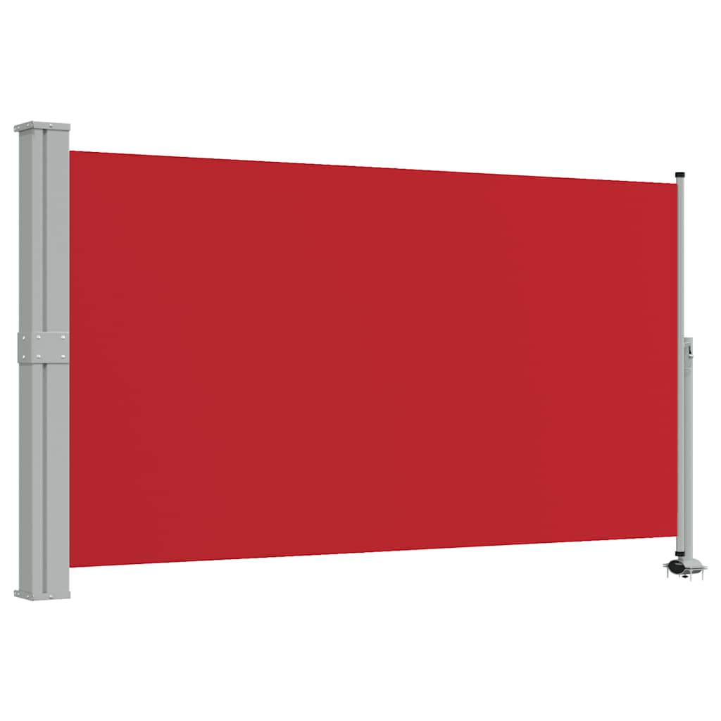 Tenda da Sole Laterale Retrattile per Patio 140x300 cm Rossa