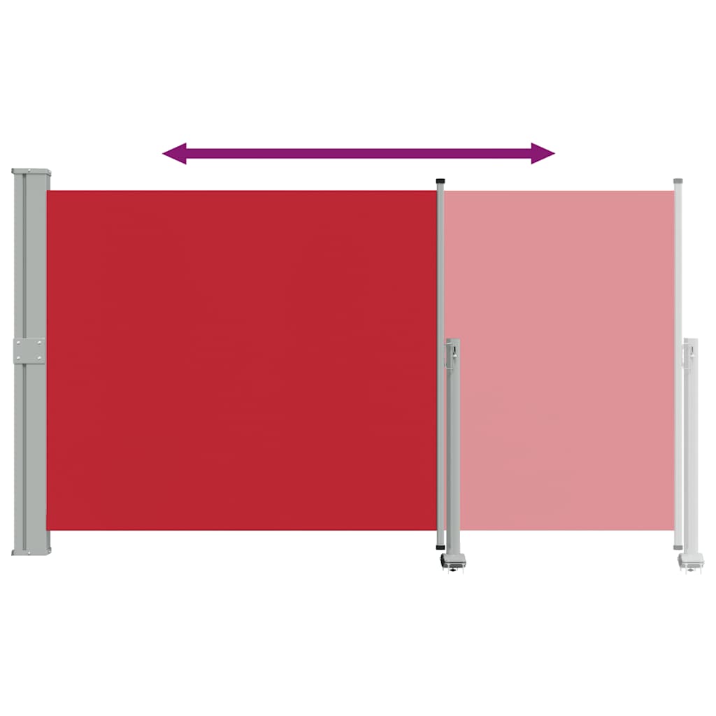 Tenda da Sole Laterale Retrattile per Patio 140x300 cm Rossa