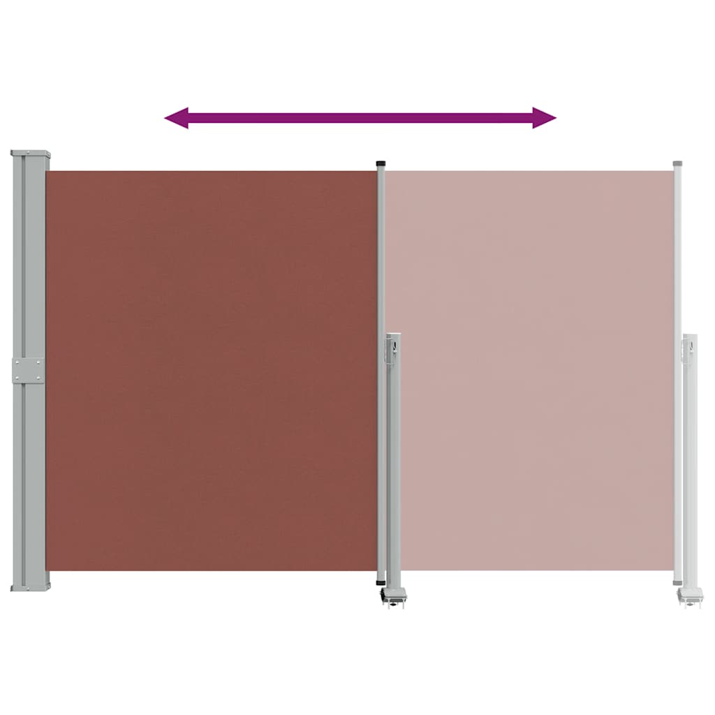 Tenda Laterale Retrattile per Patio 160x300 cm Marrone