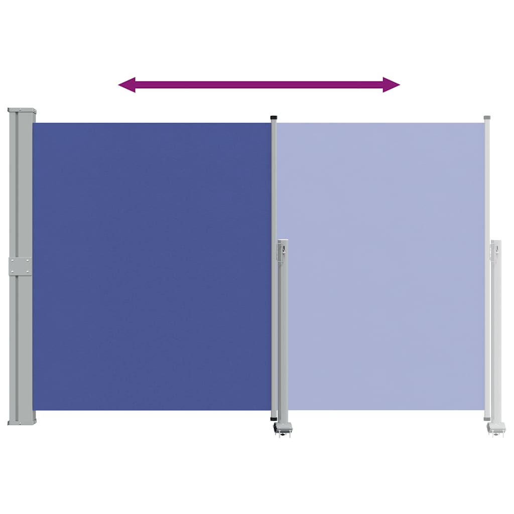 Tenda Laterale Retrattile per Patio 160x300 cm Blu