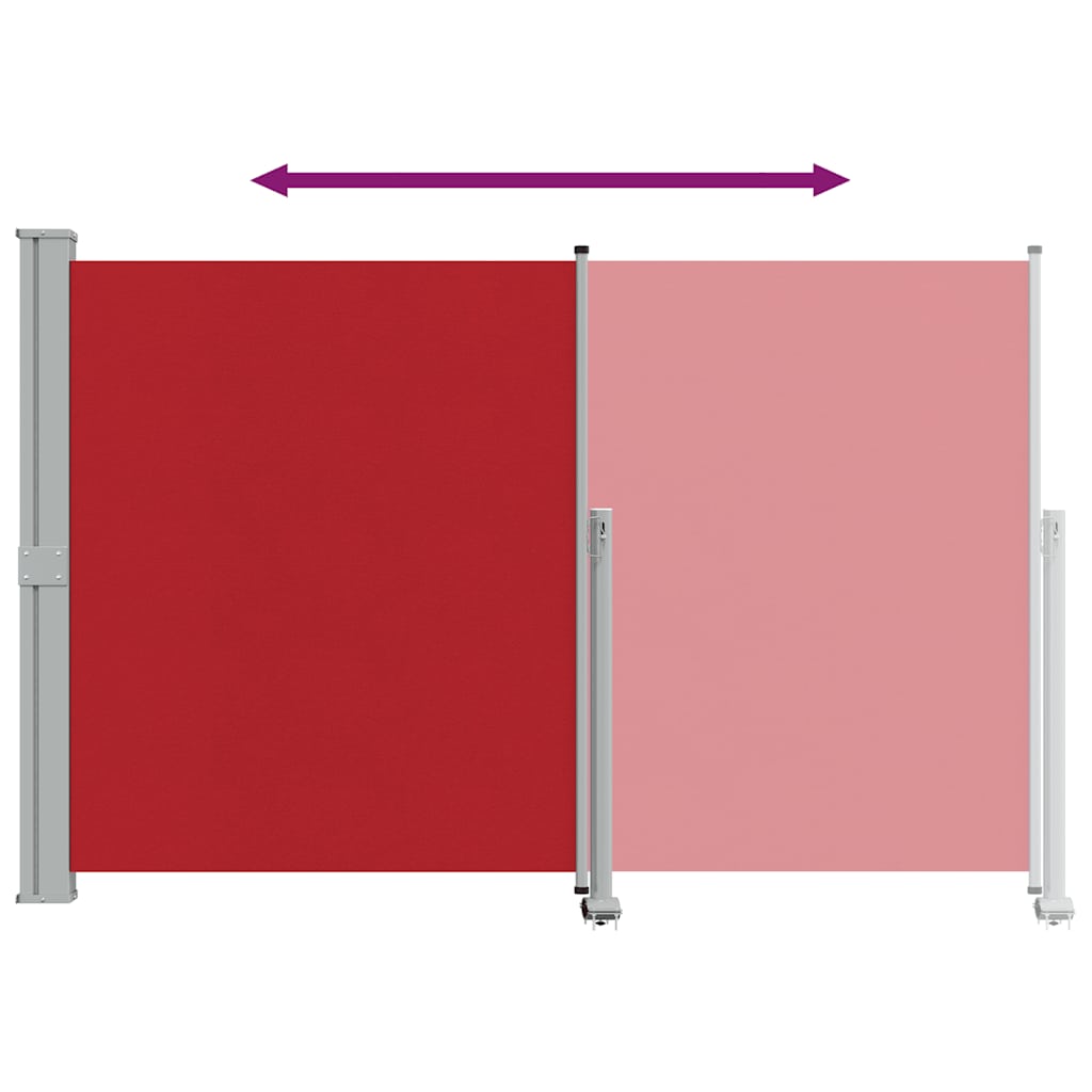 Tenda Laterale Retrattile per Patio 160x300 cm Rossa