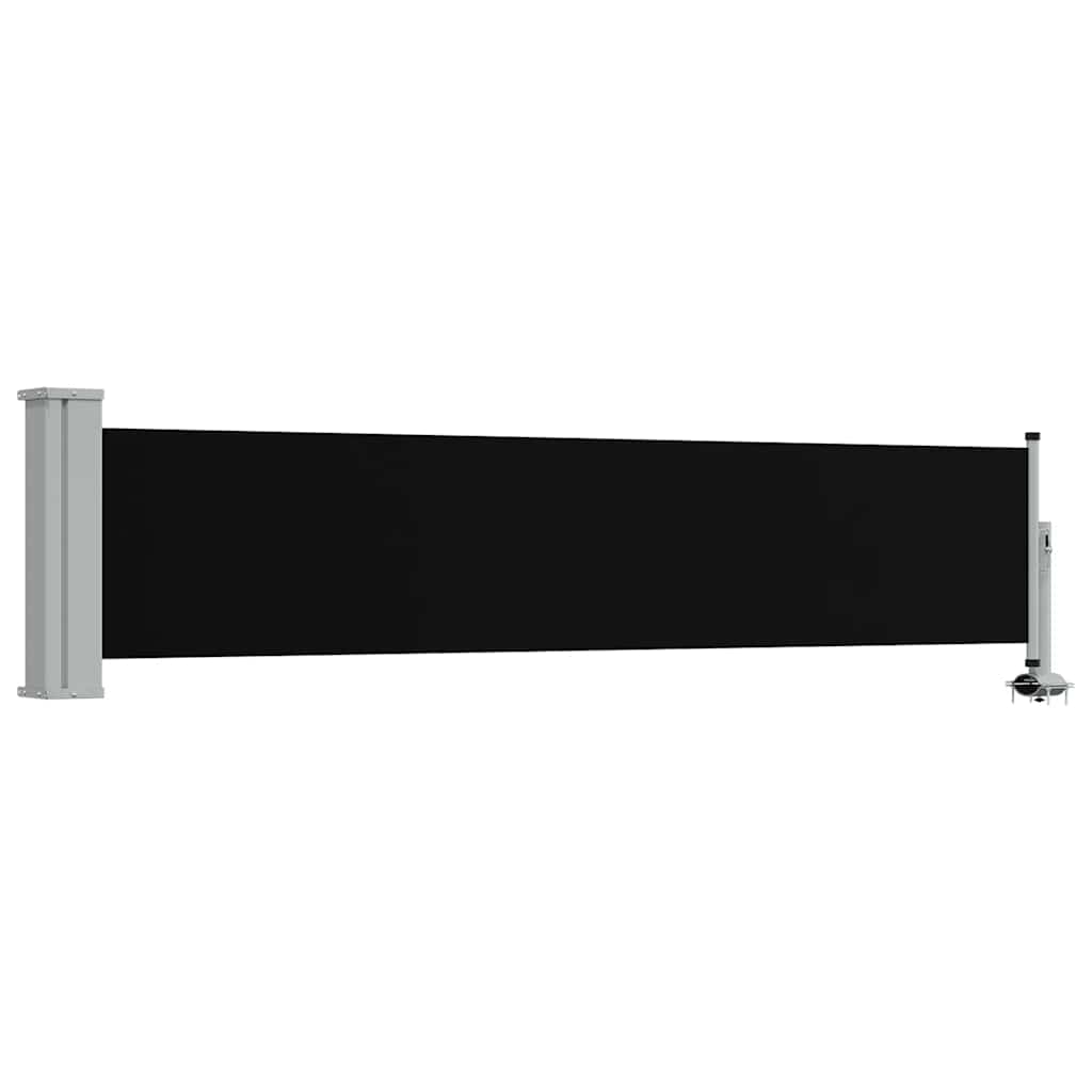 Tenda Laterale Retrattile per Patio 60x300 cm Nero