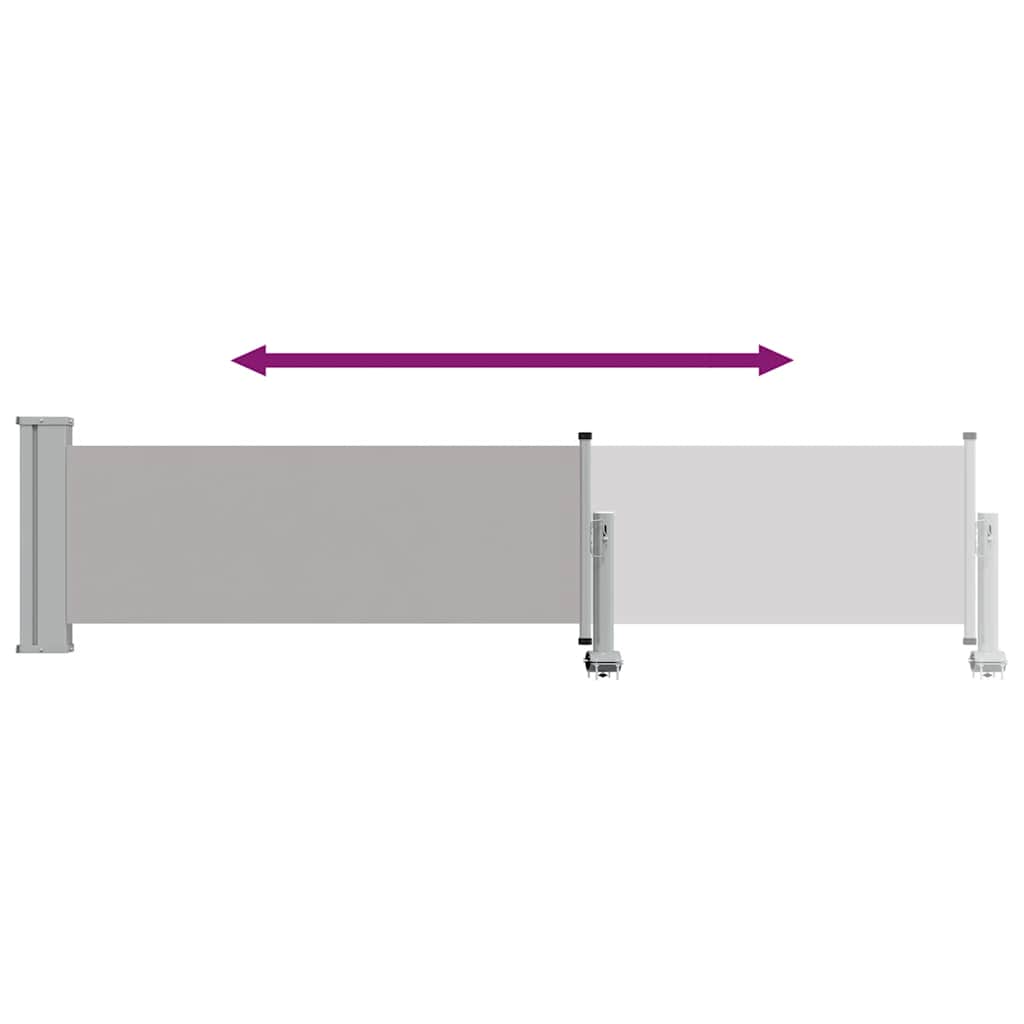 Tenda Laterale Retrattile per Patio 60x300 cm Grigia