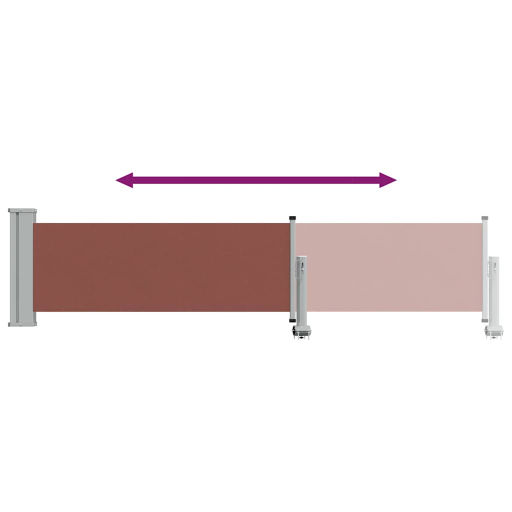 Tenda Laterale Retrattile per Patio 60x300 cm Marrone