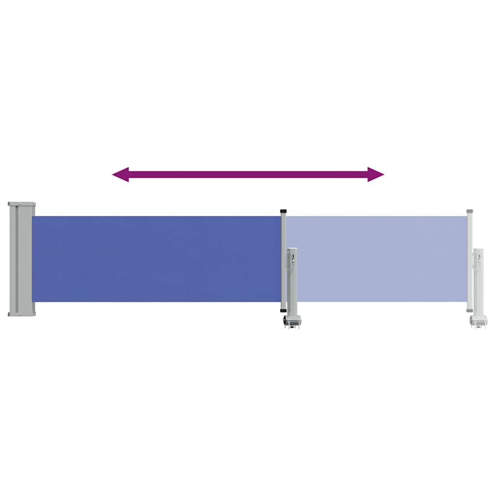 Tenda Laterale Retrattile per Patio 60x300 cm Blu