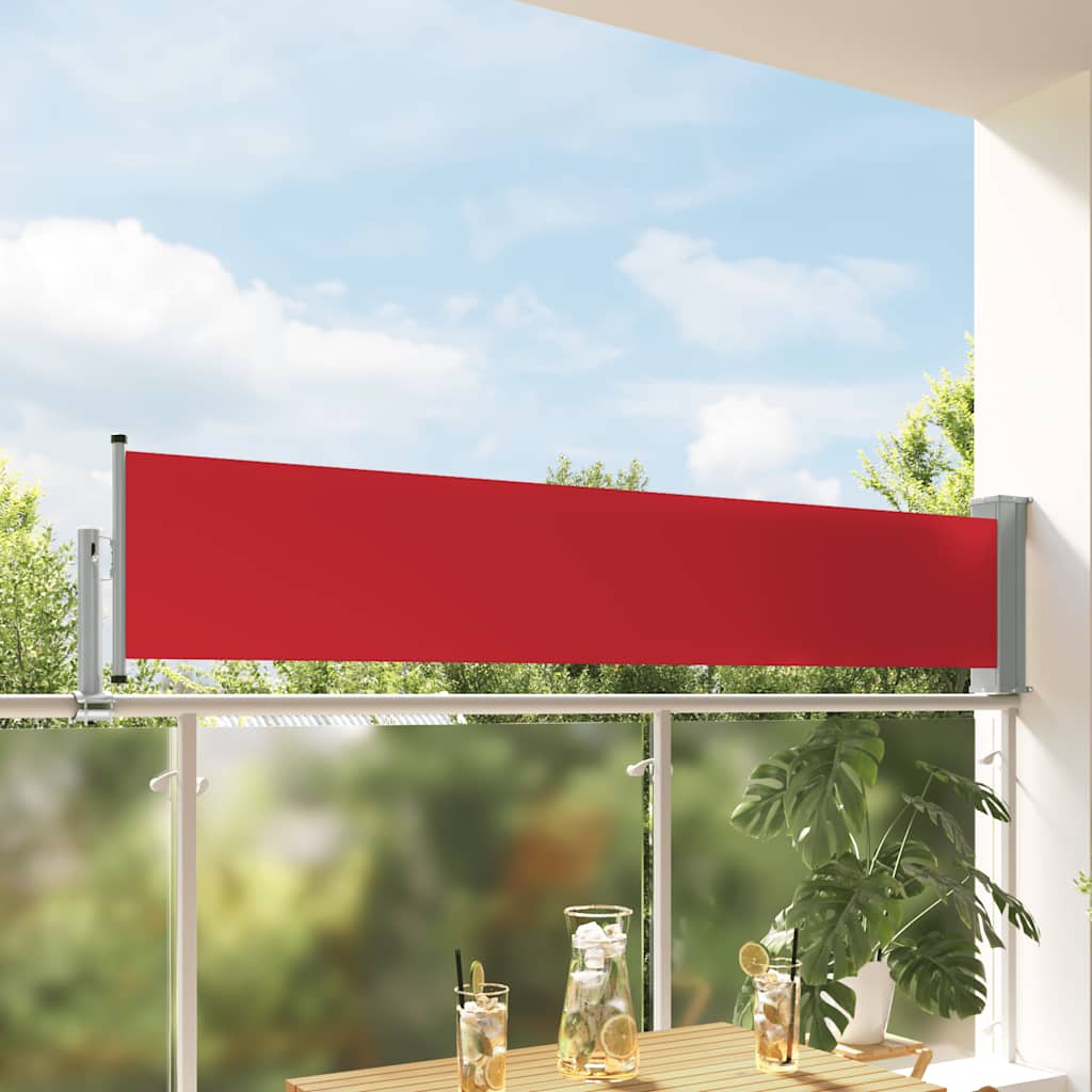 Tenda Laterale Retrattile per Patio 60x300 cm Rossa