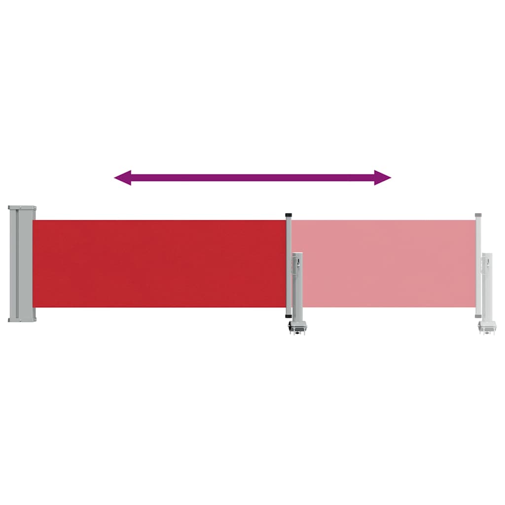 Tenda Laterale Retrattile per Patio 60x300 cm Rossa