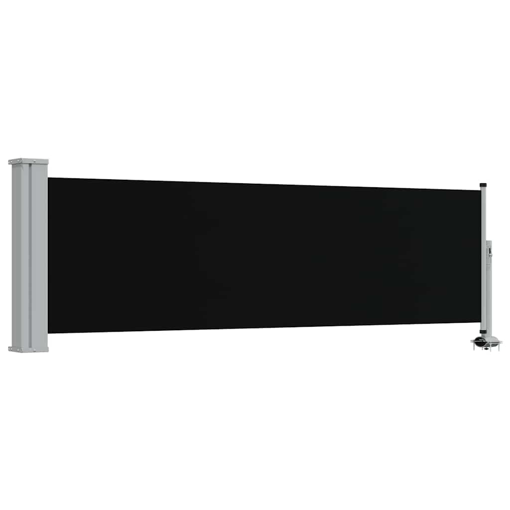 Tenda Laterale Retrattile per Patio 80x300 cm Nera