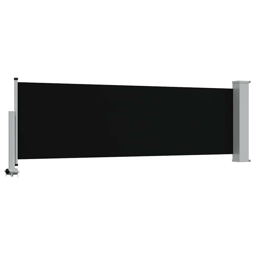 Tenda Laterale Retrattile per Patio 80x300 cm Nera