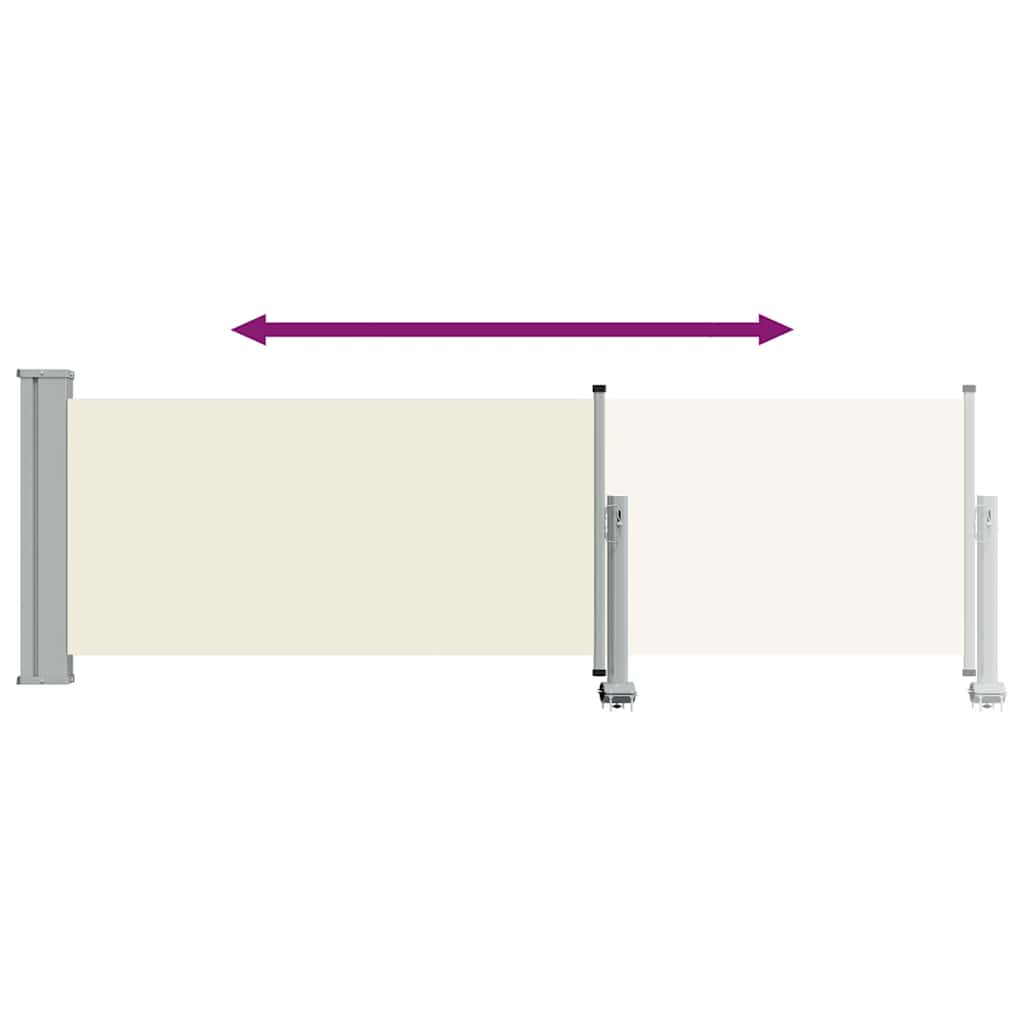Tenda Laterale Retrattile per Patio 80x300 cm Crema