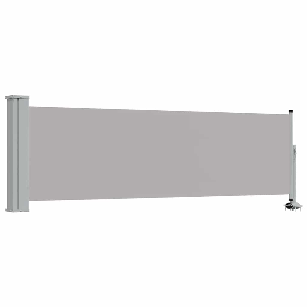 Tenda Laterale Retrattile per Patio 80x300 cm Grigia