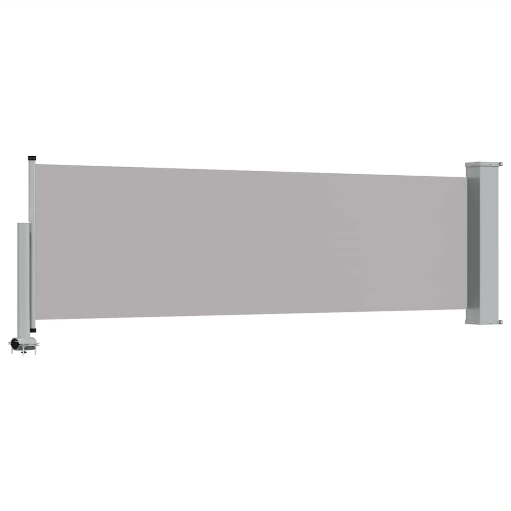 Tenda Laterale Retrattile per Patio 80x300 cm Grigia