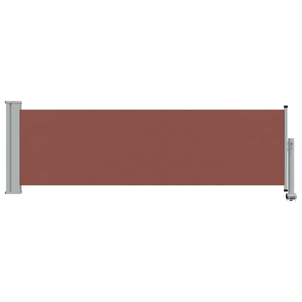 Tenda Laterale Retrattile per Patio 80x300 cm Marrone