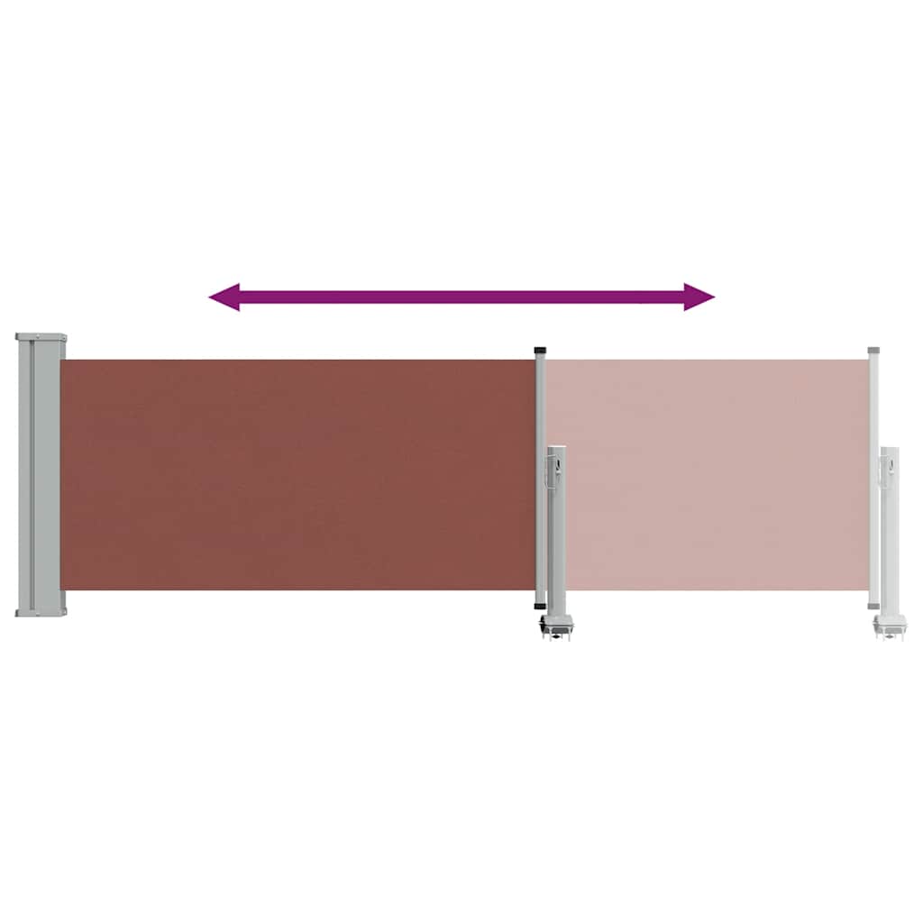 Tenda Laterale Retrattile per Patio 80x300 cm Marrone