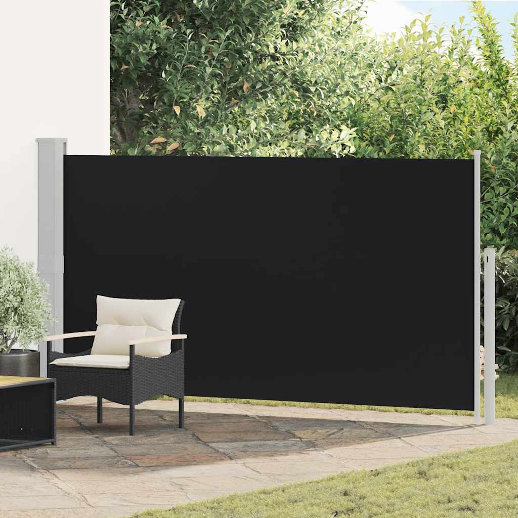 Tenda Laterale Retrattile per Patio 170x300 cm Nera