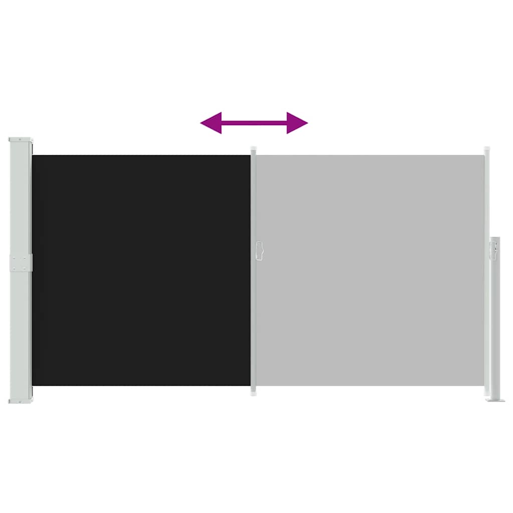 Tenda Laterale Retrattile per Patio 170x300 cm Nera