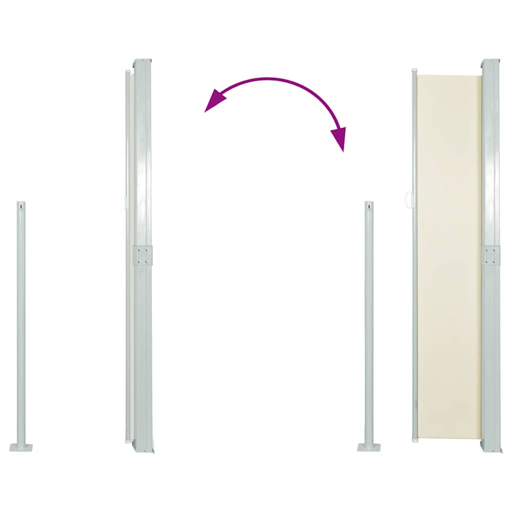 Tenda Laterale Retrattile per Patio 170x300 cm Crema