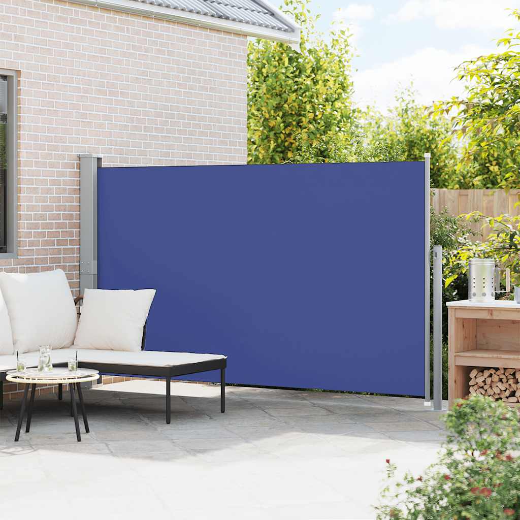 Tenda Laterale Retrattile per Patio 170x300 cm Blu