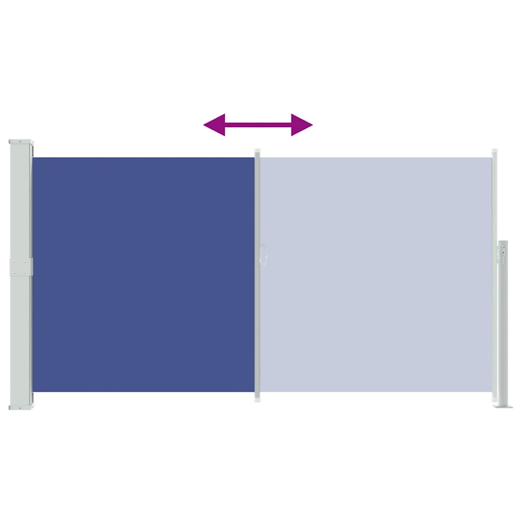 Tenda Laterale Retrattile per Patio 170x300 cm Blu