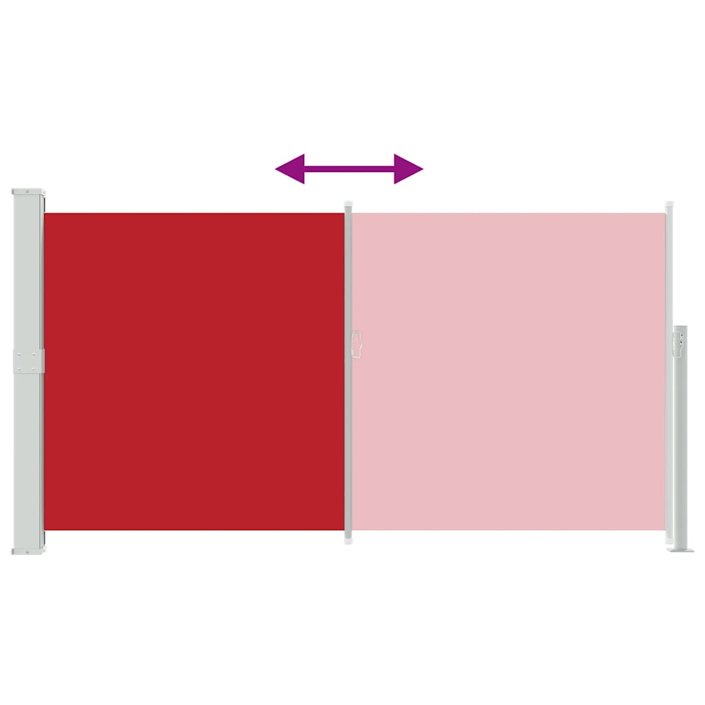 Tenda Laterale Retrattile per Patio 170x300 cm Rosso