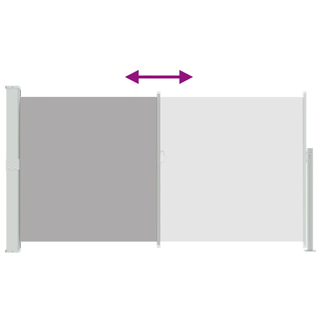 Tenda Laterale Retrattile per Patio 170x300 cm Grigio